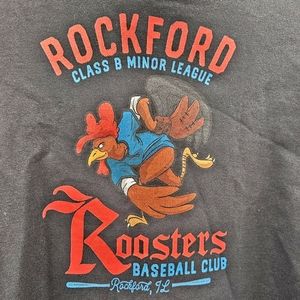 Rockford Rooster Baseball Club Black Red Sweatshirt Size 2X